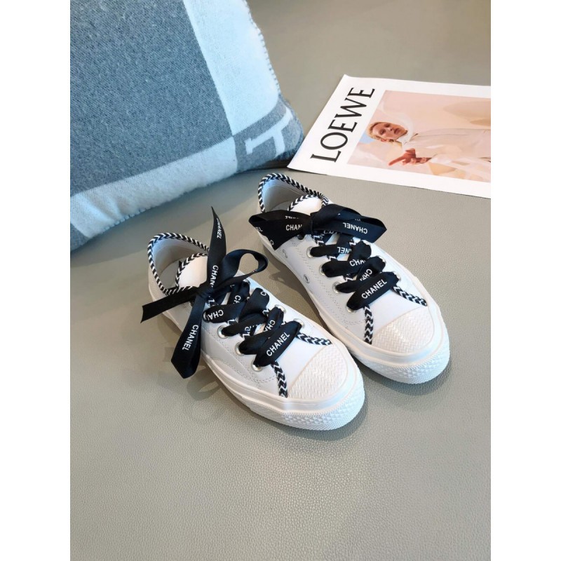 Chanel X Converse Small Fragrant Grid Ling Lace Canvas Shoes