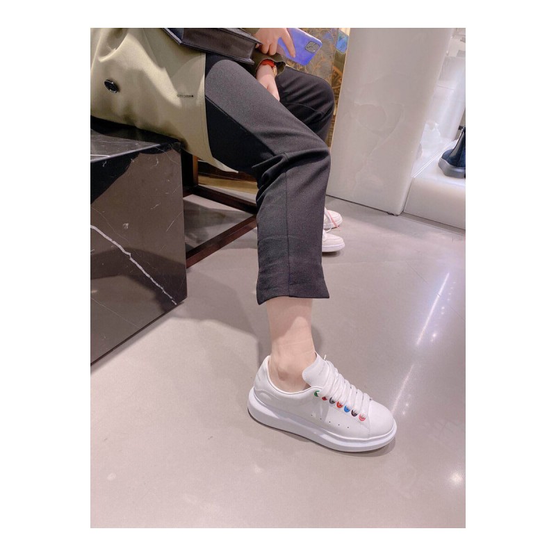 Alexander McQueen Oversized Sneaker With Rainbow Laces 5537