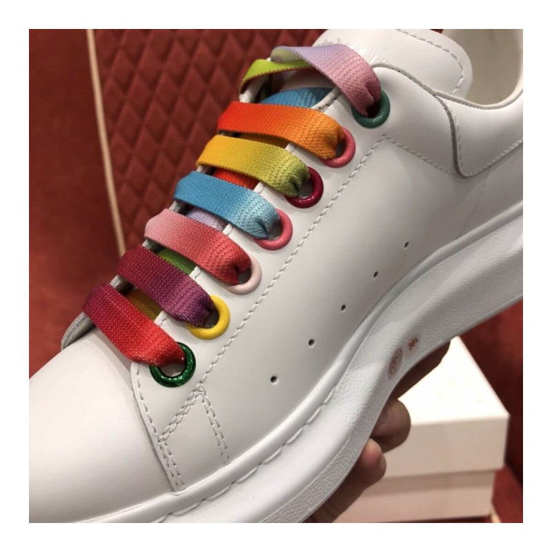 Alexander McQueen Oversized Sneaker With Rainbow Laces 5537