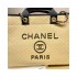 Chanel 21S Deauville Woven Chain Leather Large Shopping Bag A66941