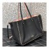 Valentino Garavani Medium Double Rockstud Reversible Tote Bag 0067J Pink/Black