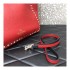 Valentino Garavani Medium Double Rockstud Reversible Tote Bag 0067J Black/Red