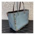 Valentino Garavani Medium Double Rockstud Reversible Tote Bag 0067G Blue/Burgundy
