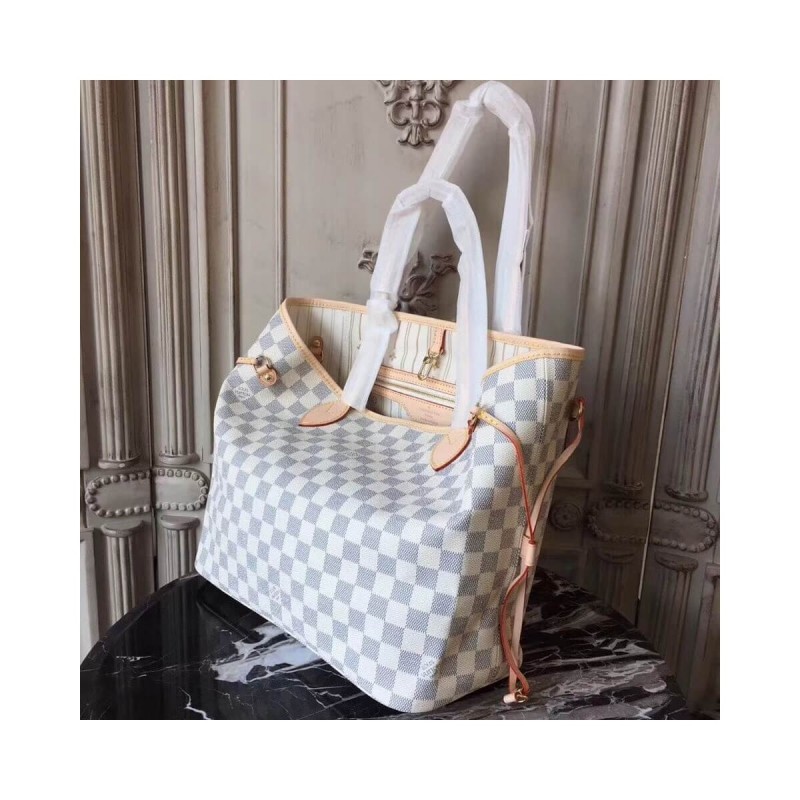 Louis Vuitton Damier Azur Canvas Neverfull MM N51107