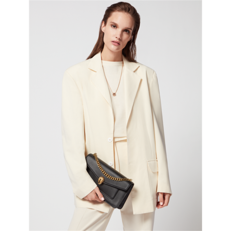 Bvlgari Serpenti East-West Maxi Chain medium shoulder bag Black Calf Leather 292032