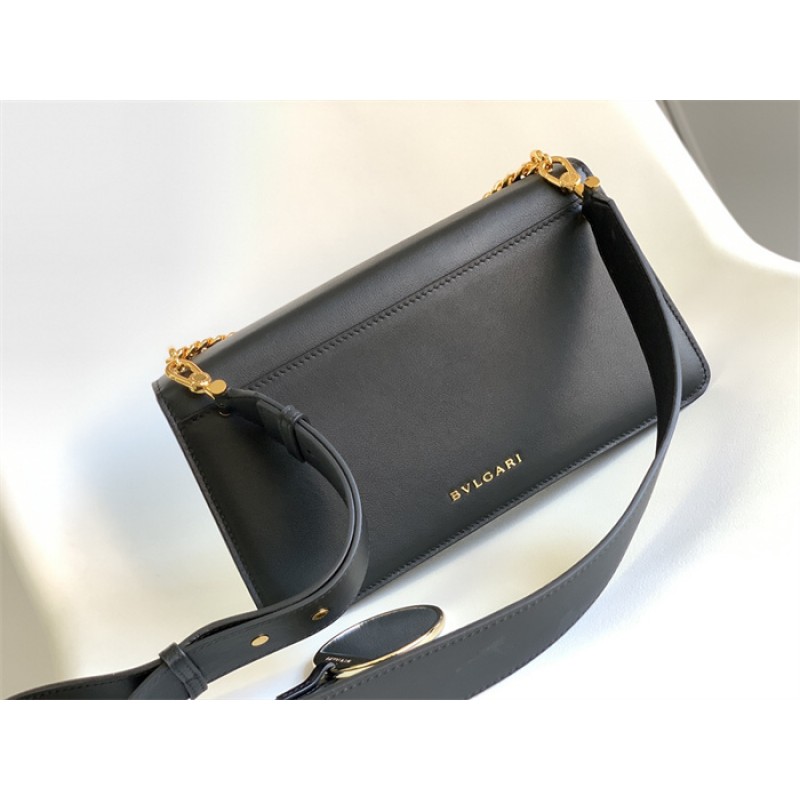 Bvlgari Serpenti East-West Maxi Chain medium shoulder bag Black Calf Leather 292032