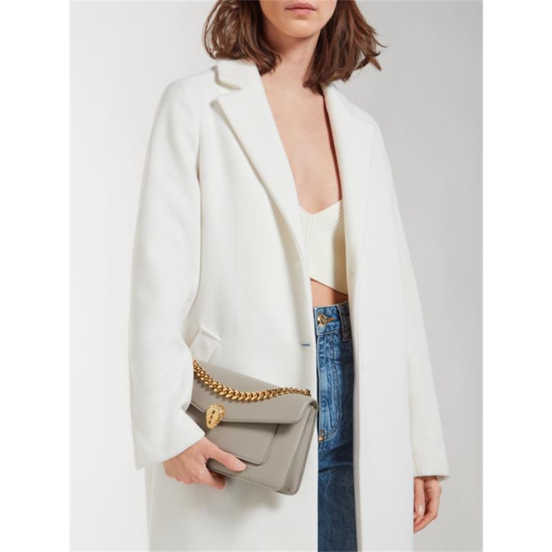 Bvlgari Serpenti East-West Maxi Chain medium shoulder bag Grey Calf Leather 292033