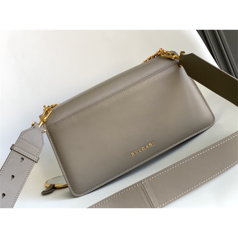 Bvlgari Serpenti East-West Maxi Chain medium shoulder bag Grey Calf Leather 292033