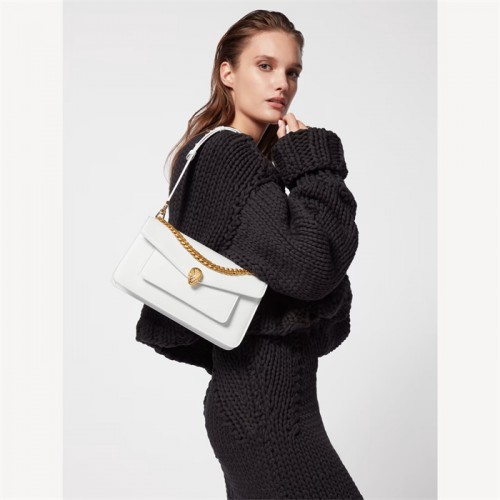 Bvlgari Serpenti East-West Maxi Chain medium shoulder bag  White Calf Leather 292054