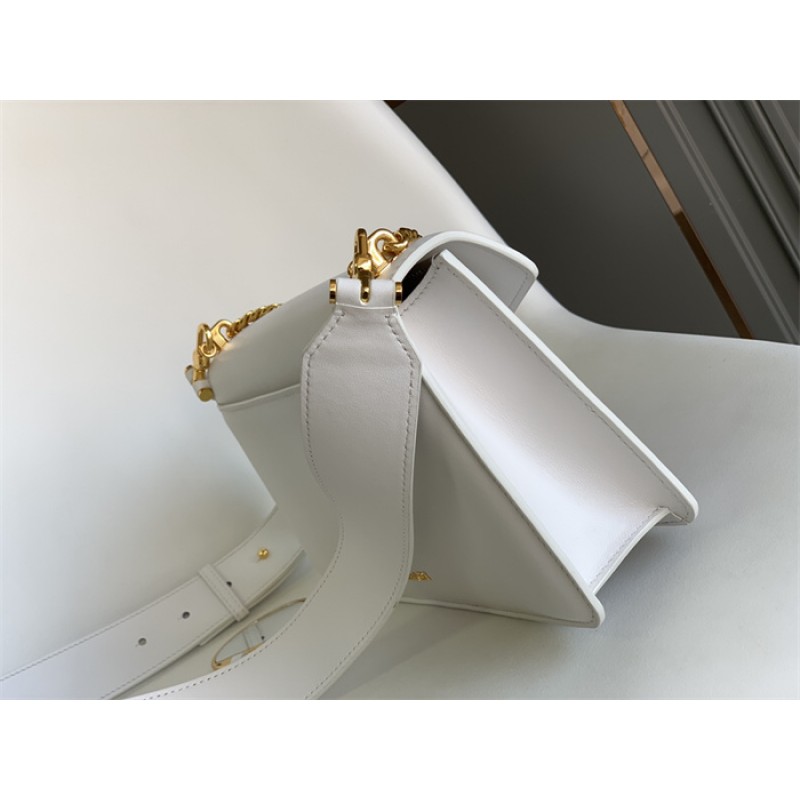 Bvlgari Serpenti East-West Maxi Chain medium shoulder bag  White Calf Leather 292054