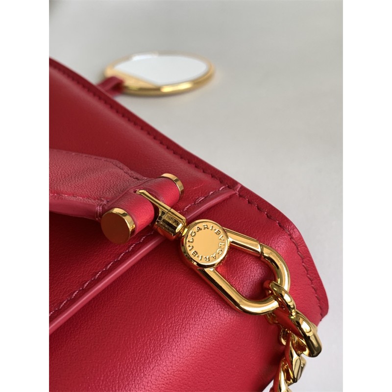 Bvlgari Serpenti East-West Maxi Chain medium shoulder bag Pink Calf Leather 292116