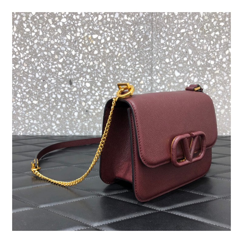 Valentino Small Vsling Shiny Calfskin Shoulder Bag 0021