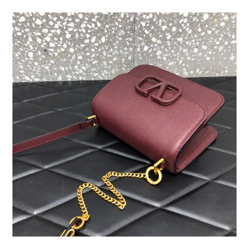 Valentino Small Vsling Shiny Calfskin Shoulder Bag 0021