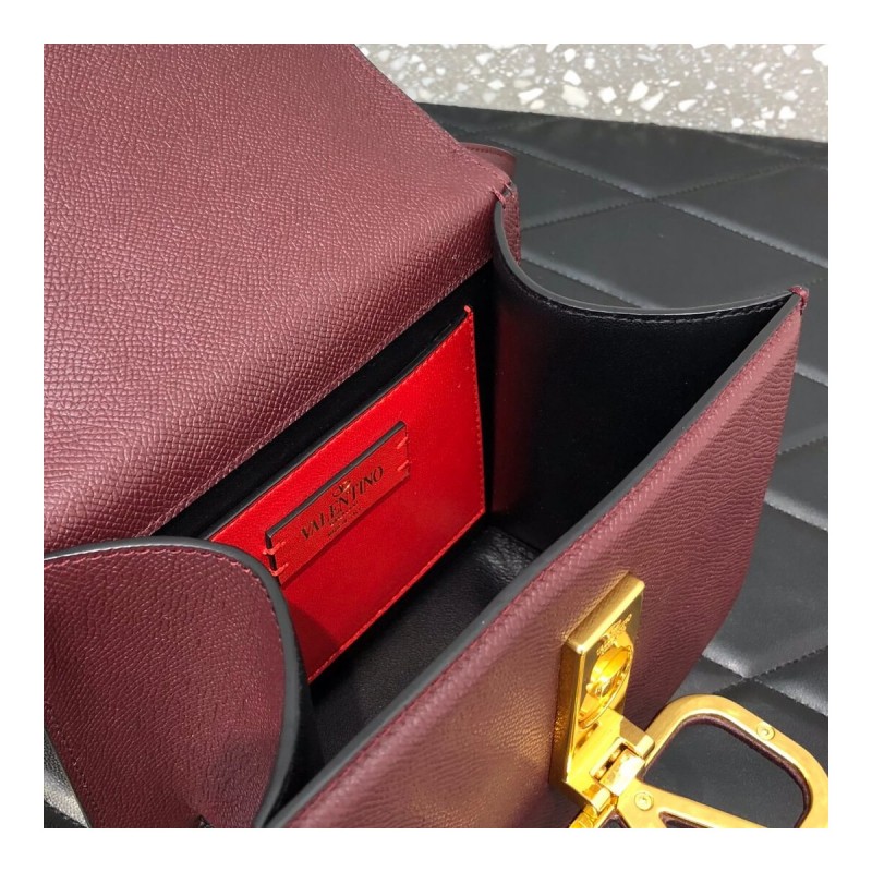 Valentino Small Vsling Shiny Calfskin Shoulder Bag 0021