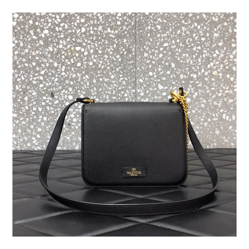 Valentino Small Vsling Shiny Calfskin Shoulder Bag 0021
