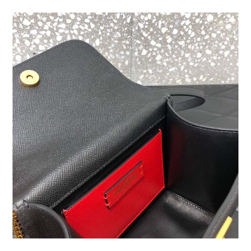 Valentino Small Vsling Shiny Calfskin Shoulder Bag 0021