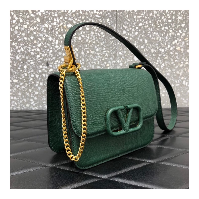 Valentino Small Vsling Shiny Calfskin Shoulder Bag 0021