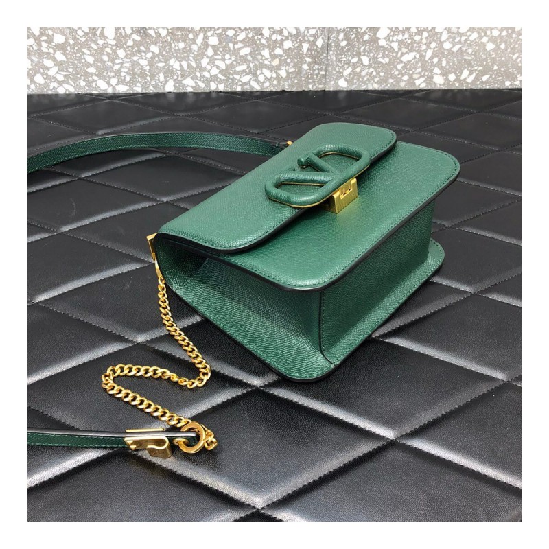 Valentino Small Vsling Shiny Calfskin Shoulder Bag 0021