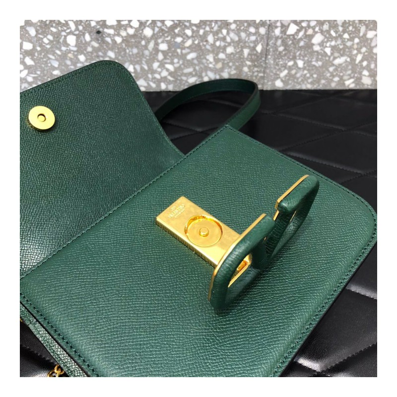 Valentino Small Vsling Shiny Calfskin Shoulder Bag 0021