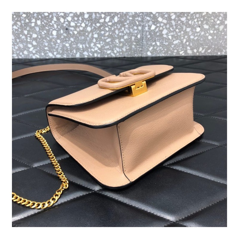 Valentino Small Vsling Shiny Calfskin Shoulder Bag 0021