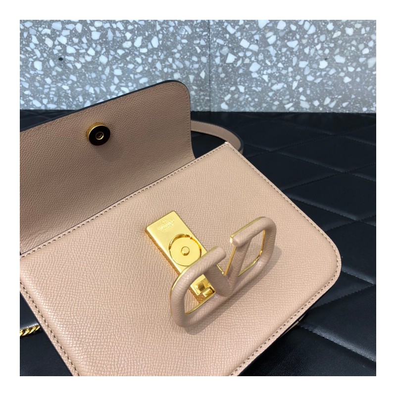 Valentino Small Vsling Shiny Calfskin Shoulder Bag 0021