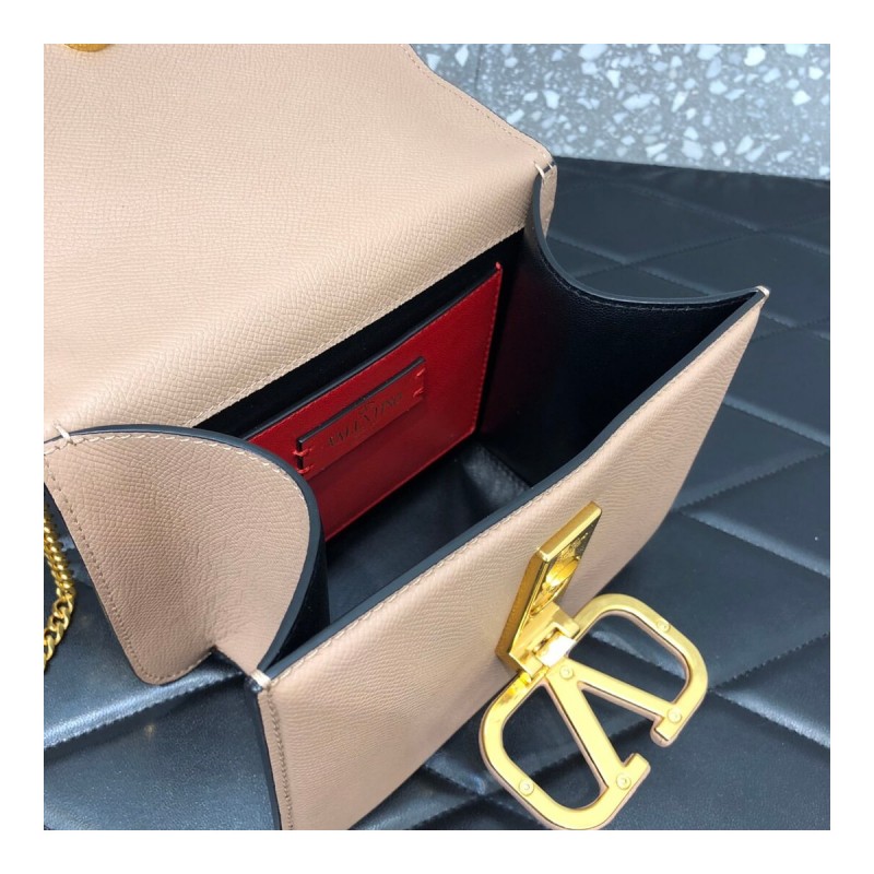 Valentino Small Vsling Shiny Calfskin Shoulder Bag 0021