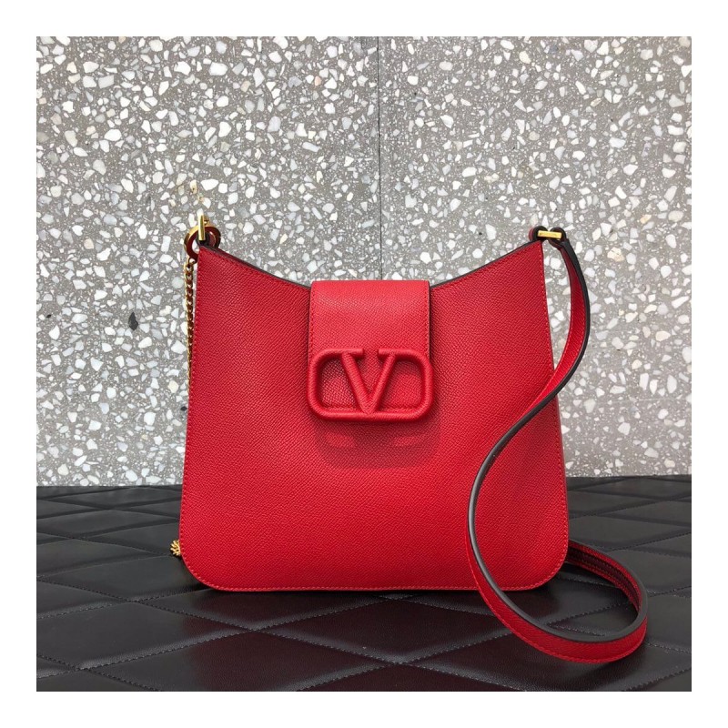 Valentino V-Sling Small Grained-Leather Shoulder Bag 0017