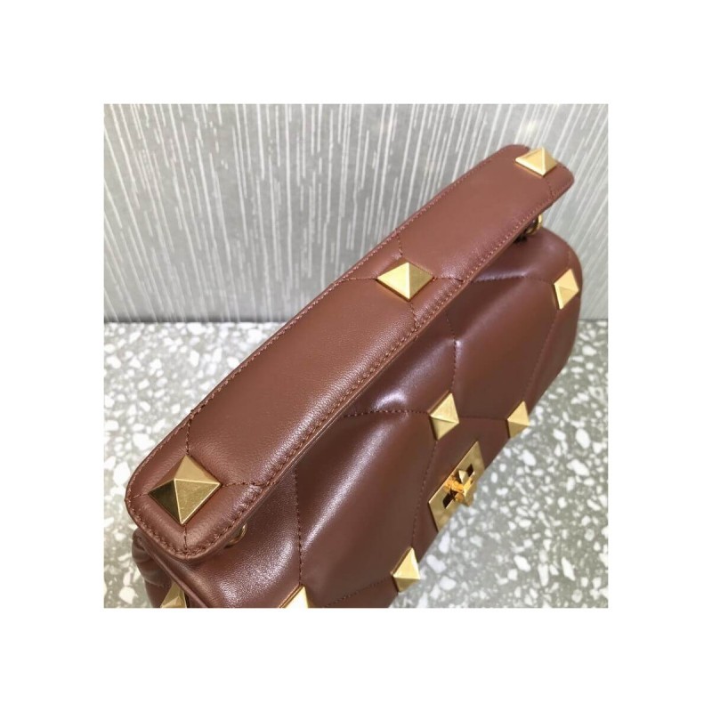 Valentino Large Roman Stud The Shoulder Bag In Nappa With Chain 1189L