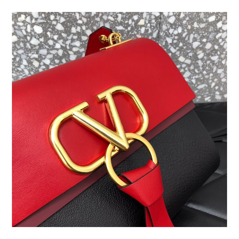 Valentino Garavani Small Vring Smooth Calfskin And Buffalo Leather Shoulder Bag 0003