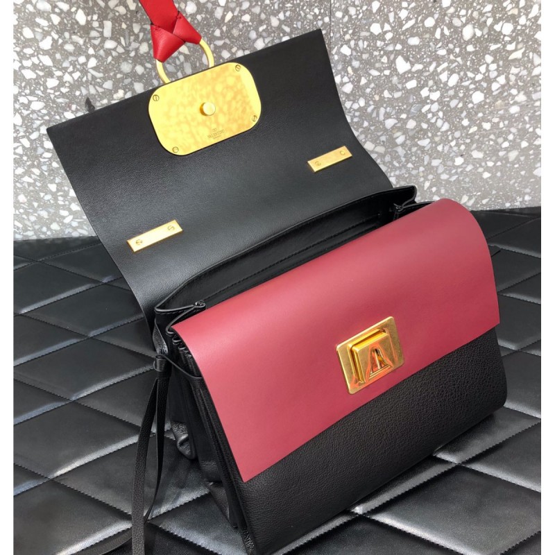 Valentino Garavani Small Vring Smooth Calfskin And Buffalo Leather Shoulder Bag 0003