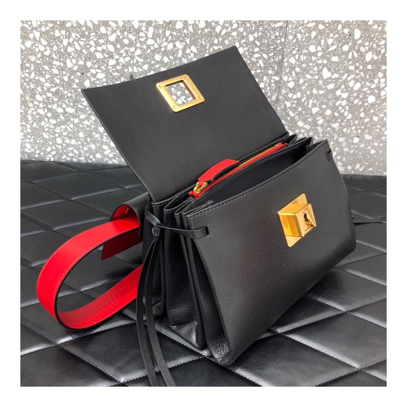 Valentino Garavani Small Vring Smooth Calfskin And Buffalo Leather Shoulder Bag 0003