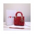 Christian Dior Lambskin Embroidered Flowers Mini "Lady Dior" Bag M0565