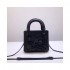 Christian Dior Lambskin Embroidered Flowers Mini "Lady Dior" Bag M0565