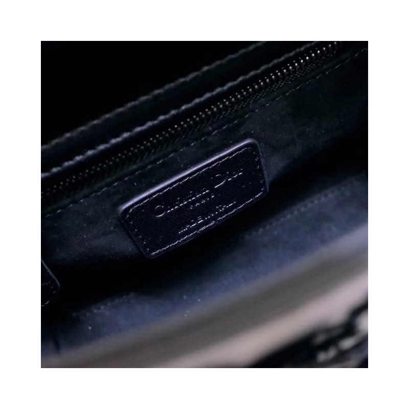 Christian Dior Lambskin Embroidered Flowers Mini "Lady Dior" Bag M0565