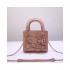Christian Dior Lambskin Embroidered Flowers Mini "Lady Dior" Bag M0565