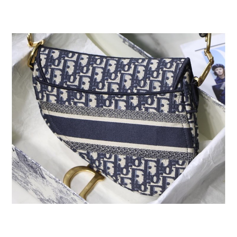 Christian Dior Saddle Denim Canvas Bag M0446