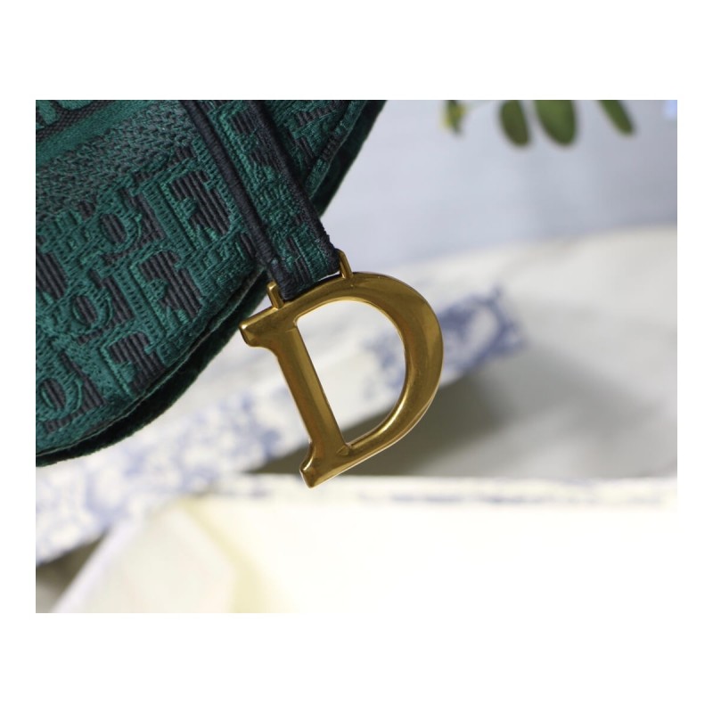 Christian Dior Saddle Denim Canvas Bag M0446