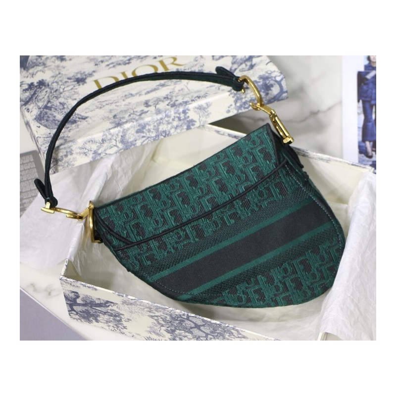 Christian Dior Saddle Denim Canvas Bag M0446