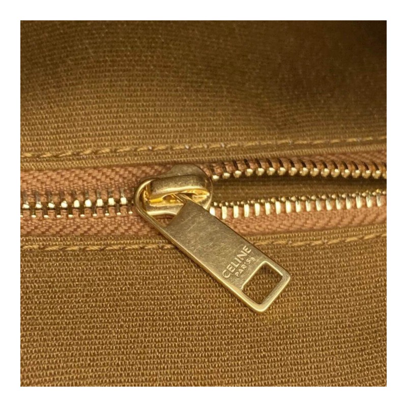 Celine Medium Patapans In Triomphe Canvas 195452 White