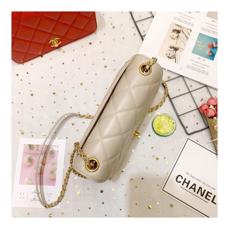 Chanel Calf Leather Single Flap Bag AS8869