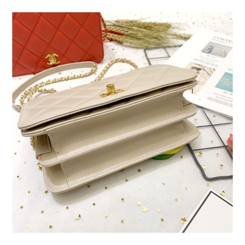 Chanel Calf Leather Single Flap Bag AS8869