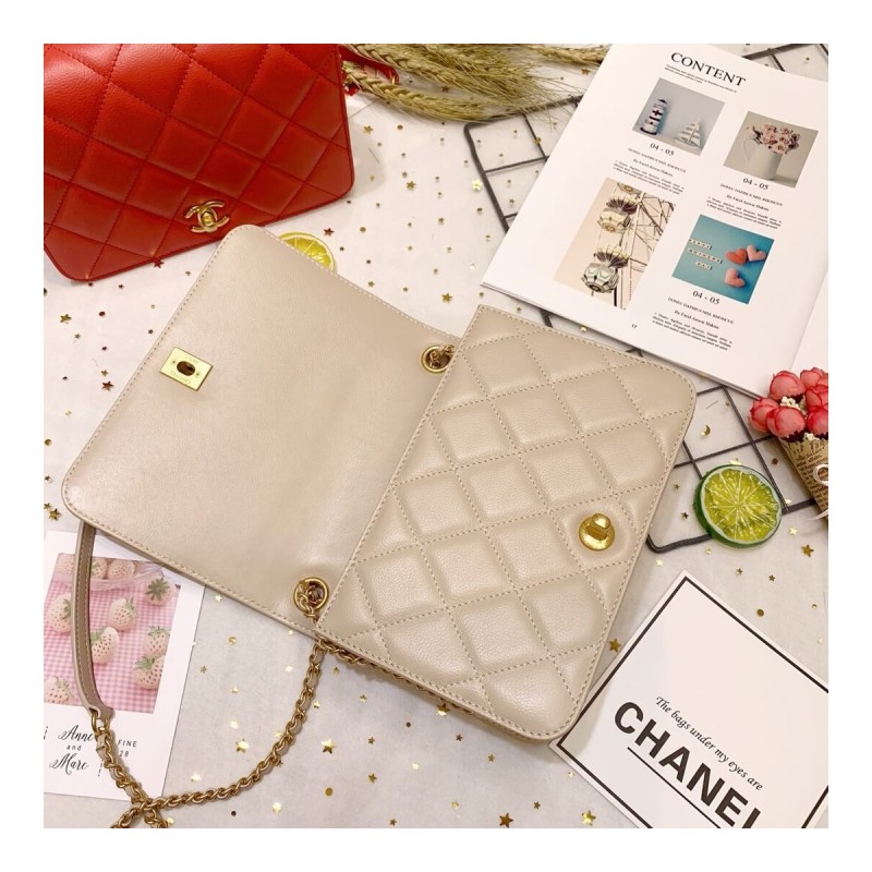 Chanel Calf Leather Single Flap Bag AS8869