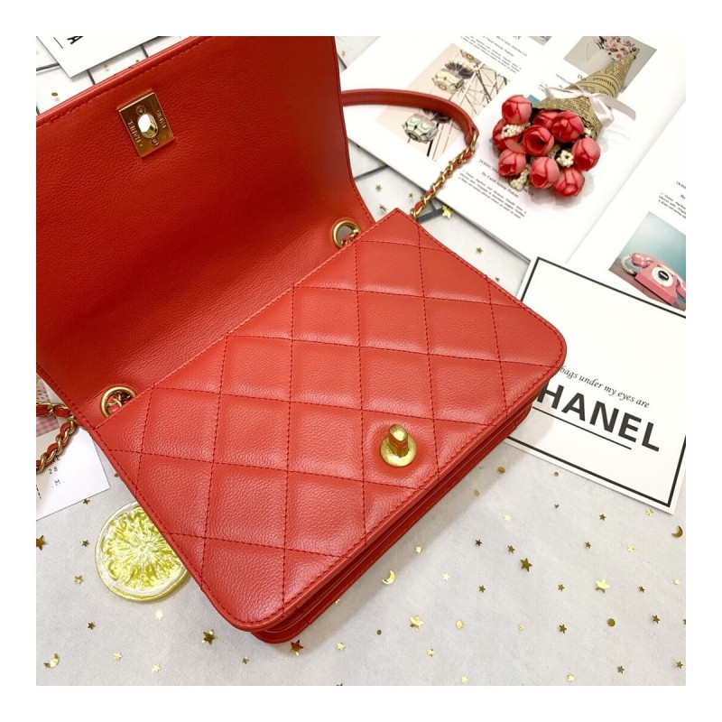 Chanel Calf Leather Single Flap Bag AS8869