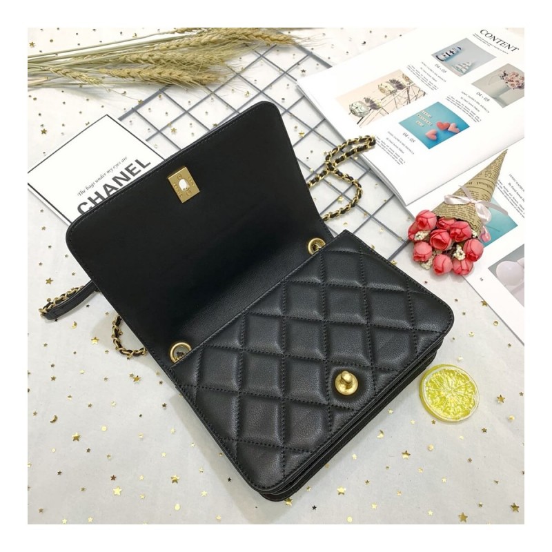 Chanel Calf Leather Single Flap Bag AS8869