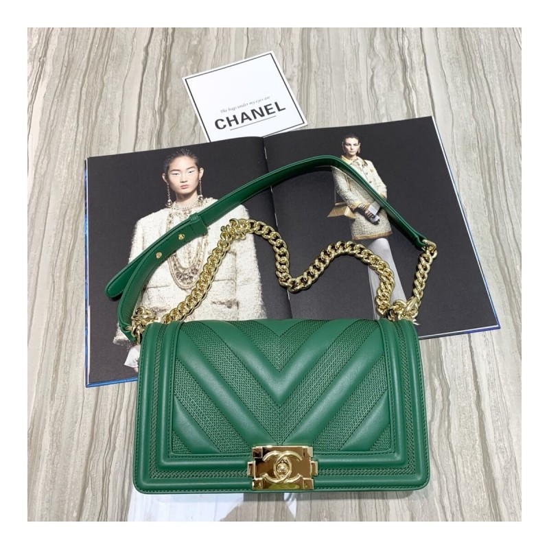 Chanel Calfskin Boy Chanel Handbag A67086