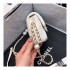 Chanel Small Pearl Logo Strap Flap Bag AS1436 White