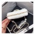 Chanel Small Pearl Logo Strap Flap Bag AS1436 White