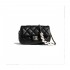 Chanel Small Pearl Logo Strap Flap Bag AS1436 Black