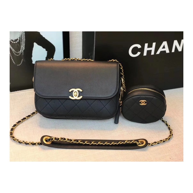 Chanel Flap Bag &amp; Coin Purse AS1094