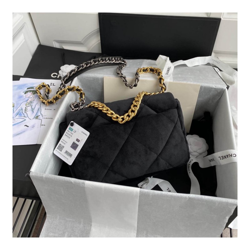 Chanel 19 Small Velvet Flap Bag AS1160